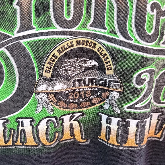 Sturgis Black Hills Motor Classic Bike Rally 2018 Possessed Motorcycle Men's Tee - Picture 4 of 16